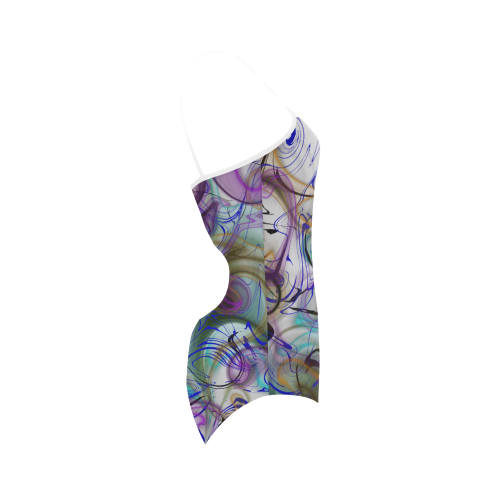 Merry colorful shiny summer design Strap Swimsuit ( Model S05)