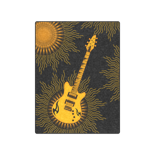 Tribal Sun Guitar by ArtformDesigns Blanket 50"x60"