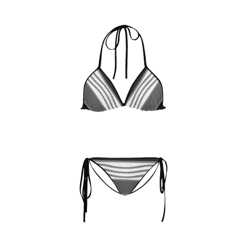 Compostion in Black, Grey & White by Aleta Custom Bikini Swimsuit