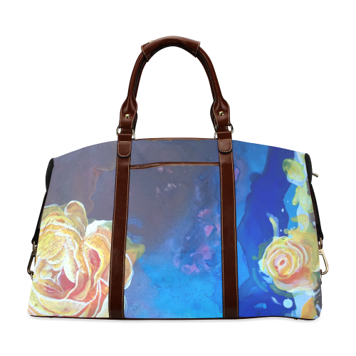 Mad Lucy's Golden Roses Classic Travel Bag (Model 1643)