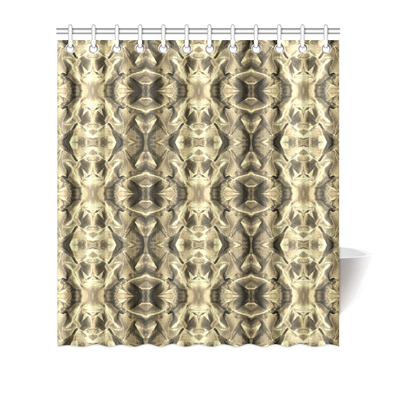 Gold Fabric Pattern Design Shower Curtain 66"x72"