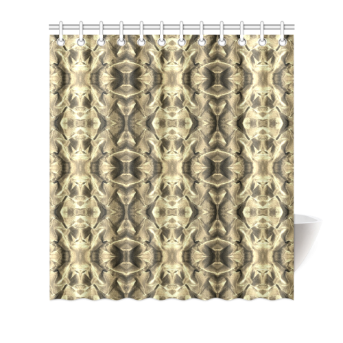 Gold Fabric Pattern Design Shower Curtain 66"x72"