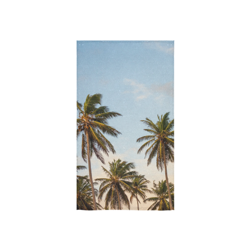 Chilling Tropical Palm Trees Blue Sky Scene Custom Towel 16"x28"