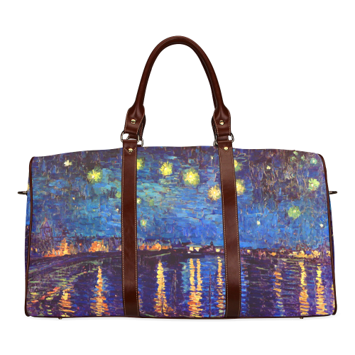 Van Gogh Starry Night Over Rhone Waterproof Travel Bag/Large (Model 1639)