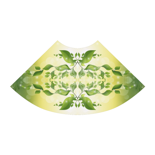 MAGIC LEAVES Kaleidoscope green yellow Atalanta Sundress (Model D04)