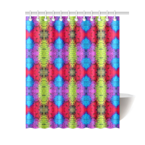 Colorful Painting Goa Pattern Shower Curtain 60"x72"