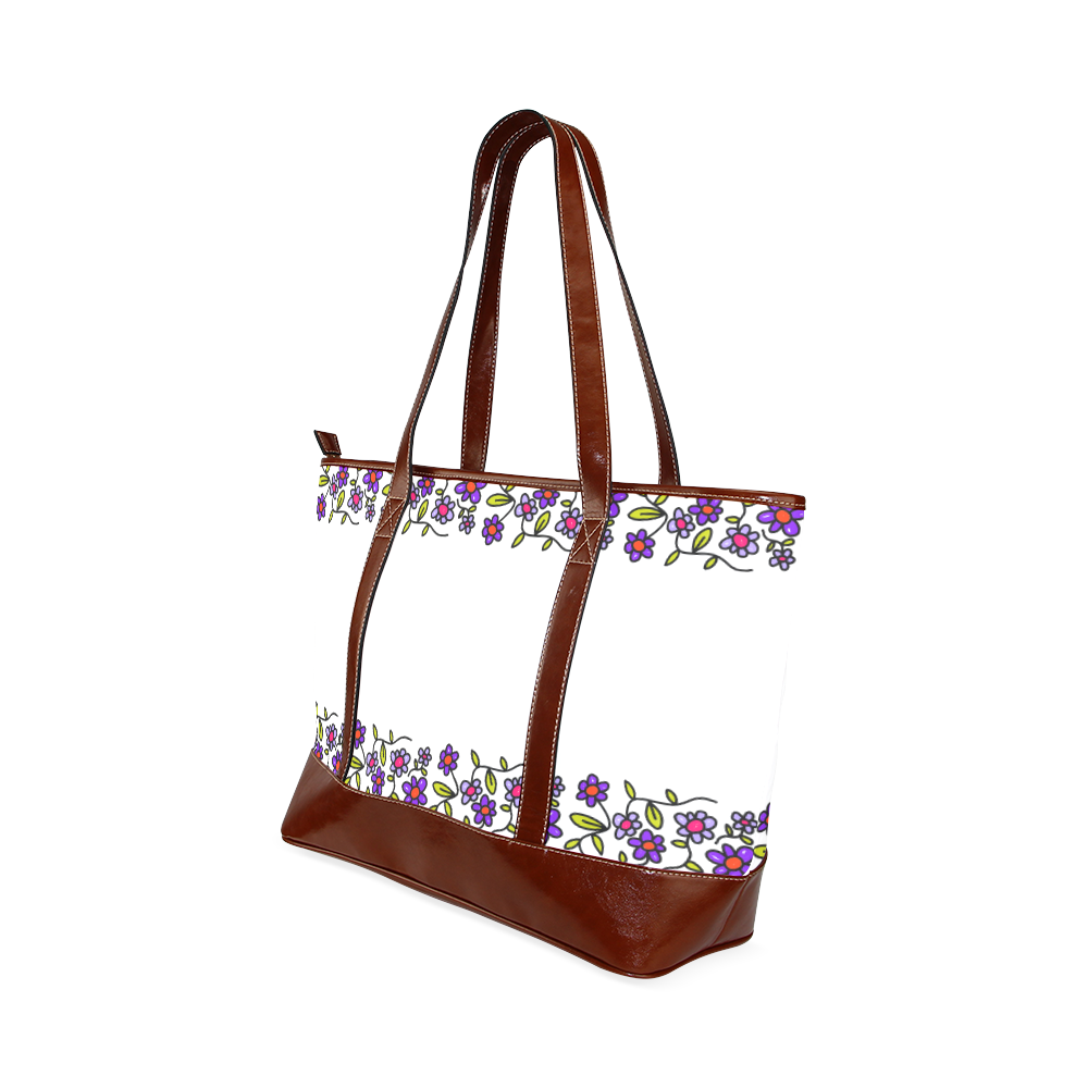 Floral Tote Handbag (Model 1642)