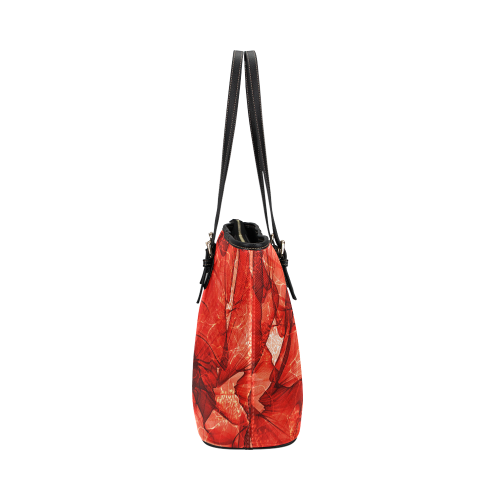 poppy veildance Leather Tote Bag/Small (Model 1651)