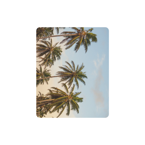 Chilling Tropical Palm Trees Blue Sky Scene Rectangle Mousepad