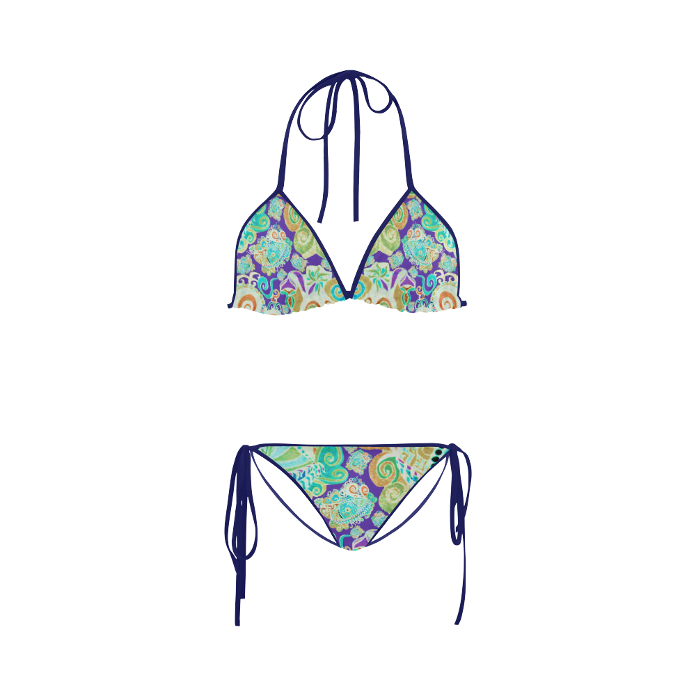 Your Paisley Blue Eyes by Aleta Custom Bikini Swimsuit