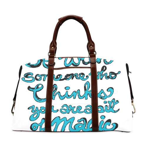 Be with someone teal Classic Travel Bag (Model 1643)