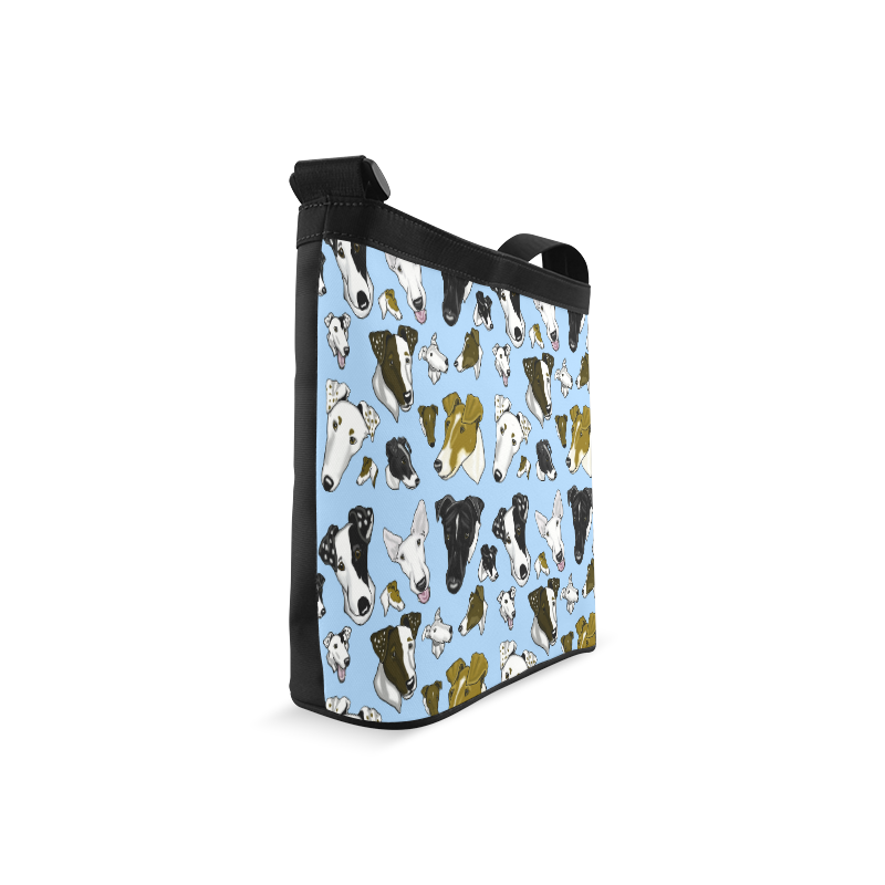 Smooth fox Terrier Lt Blue Crossbody Bags (Model 1613)