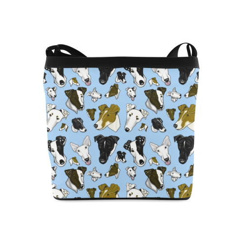 Smooth fox Terrier Lt Blue Crossbody Bags (Model 1613)