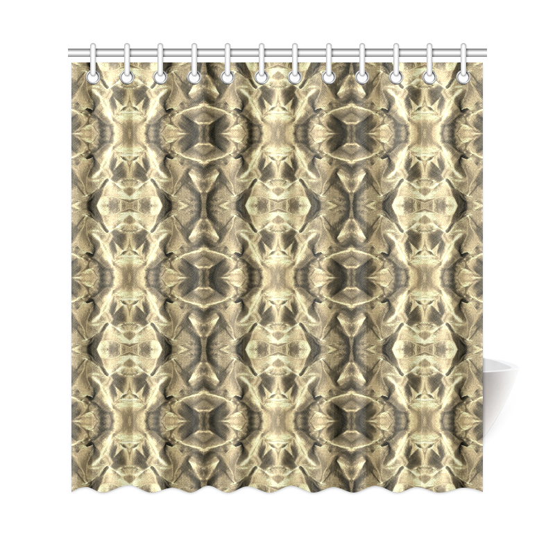 Gold Fabric Pattern Design Shower Curtain 69"x72"
