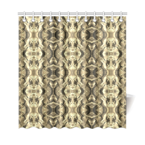 Gold Fabric Pattern Design Shower Curtain 69"x72"