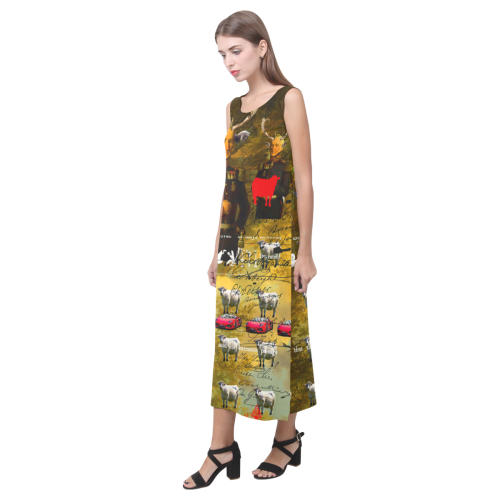 BOVINE Phaedra Sleeveless Open Fork Long Dress (Model D08)
