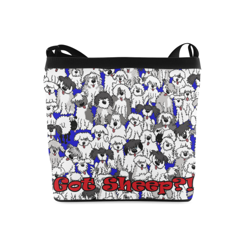 Got Sheep Blanket blue Artsadd Crossbody Bags (Model 1613)