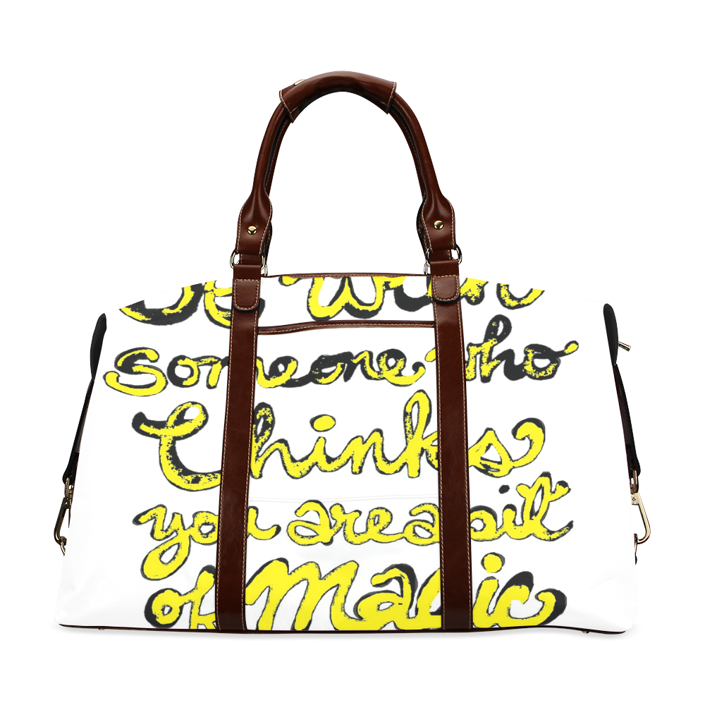 Be with someone yellow Classic Travel Bag (Model 1643)