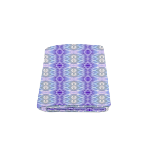 Light Blue Purple White Girly Pattern Blanket 50"x60"