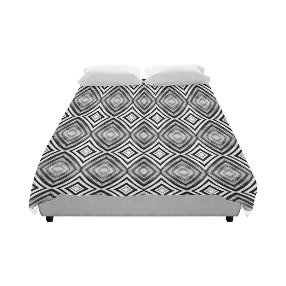 black and white diamond pattern Duvet Cover 86"x70" ( All-over-print)