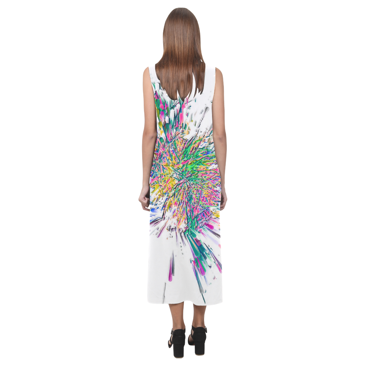 Color Big Bang by Artdream Phaedra Sleeveless Open Fork Long Dress (Model D08)