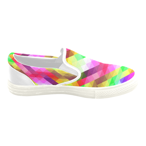 ABSTRACT FRAGMENTS Women's Unusual Slip-on Canvas Shoes (Model 019)