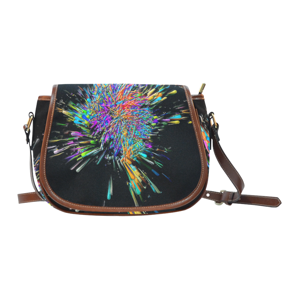 Color Big Bang by Artdream Saddle Bag/Small (Model 1649) Full Customization