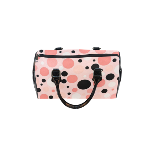Vintage Pink Polka Dot Boston Handbag (Model 1621)