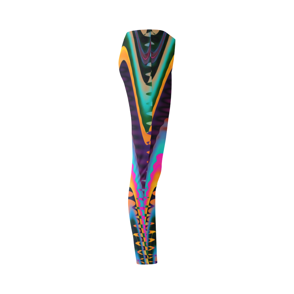 WAVES DISTORTION chevrons multicolored Cassandra Women's Leggings (Model L01)