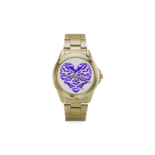 Purple heartfull of bats gilt watch Custom Gilt Watch(Model 101)