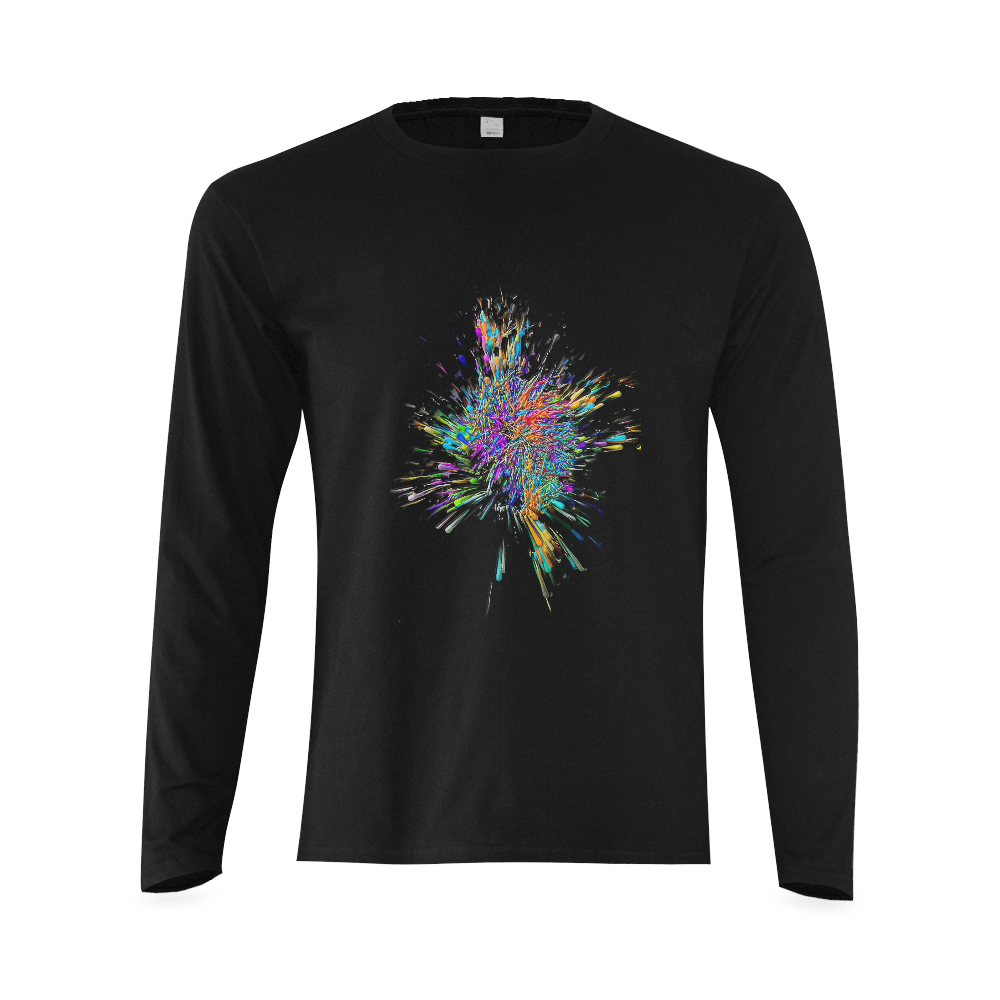 Color Big Bang by Artdream Sunny Men's T-shirt (long-sleeve) (Model T08)