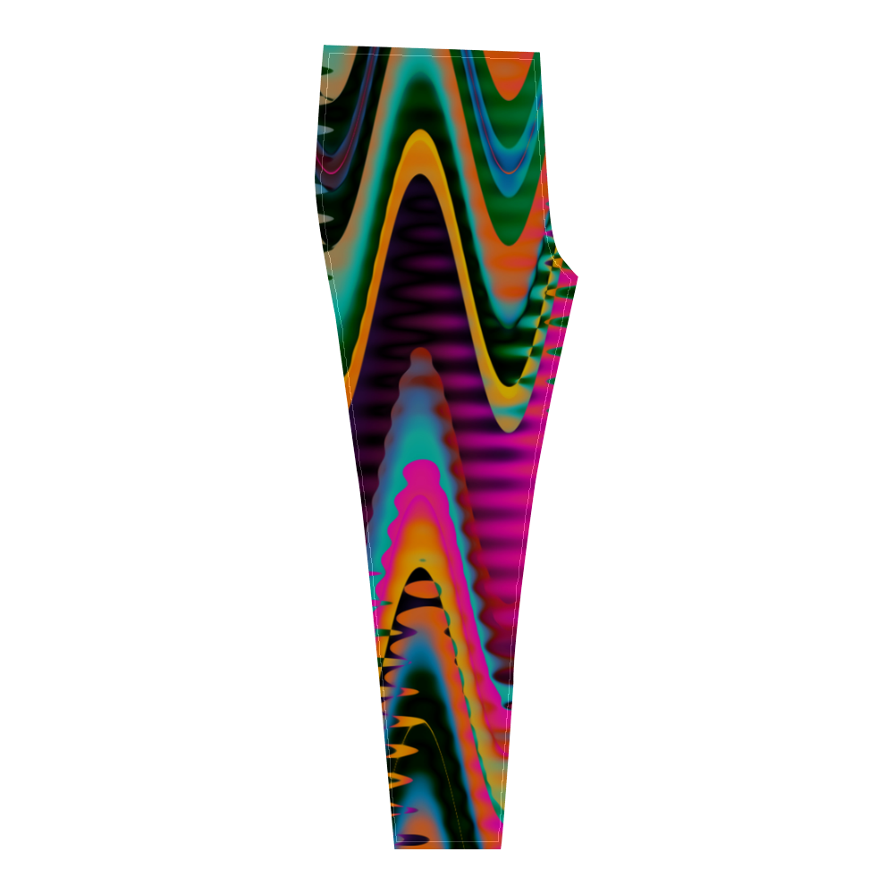 WAVES DISTORTION chevrons multicolored Cassandra Women's Leggings (Model L01)