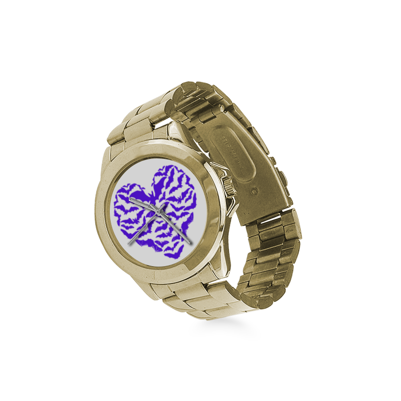 Purple heartfull of bats gilt watch Custom Gilt Watch(Model 101)