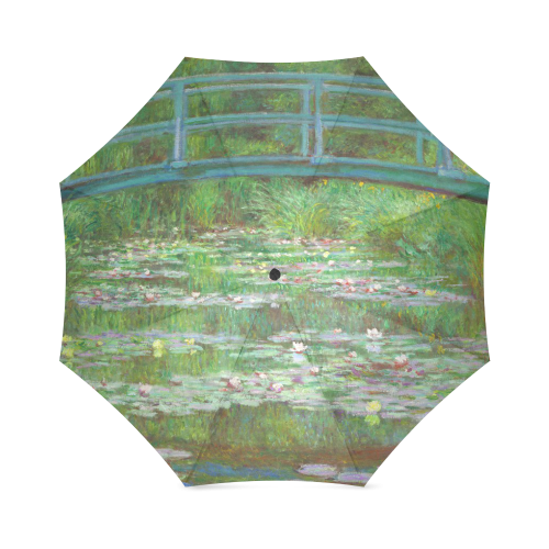 Monet Japanese Bridge Water Lily Pond Foldable Umbrella (Model U01)
