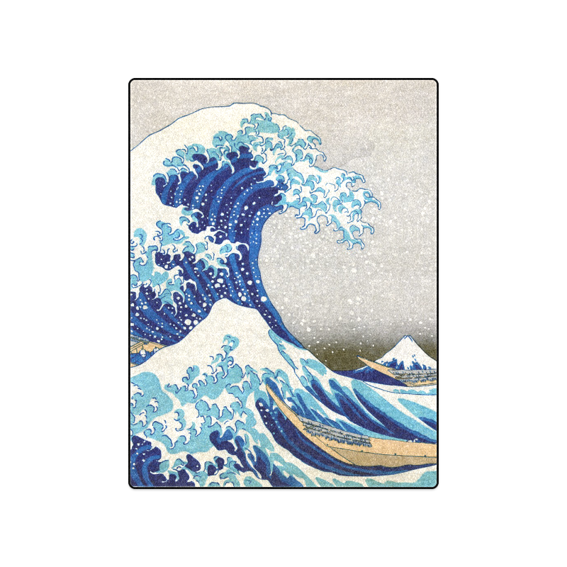 Great Wave Off Kanagawa Nature Art Blanket 50"x60"