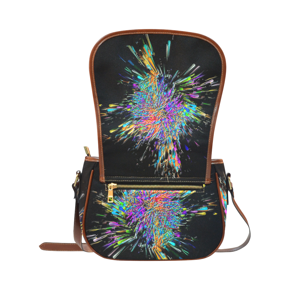 Color Big Bang by Artdream Saddle Bag/Small (Model 1649) Full Customization