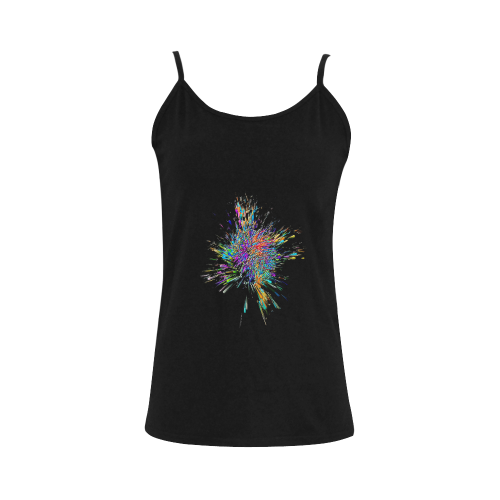 Color Big Bang by Artdream Women's Spaghetti Top (USA Size) (Model T34)