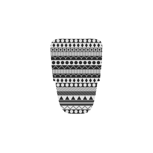 Black and White Funky Stripes by ArtformDesigns Men’s Running Shoes (Model 020)