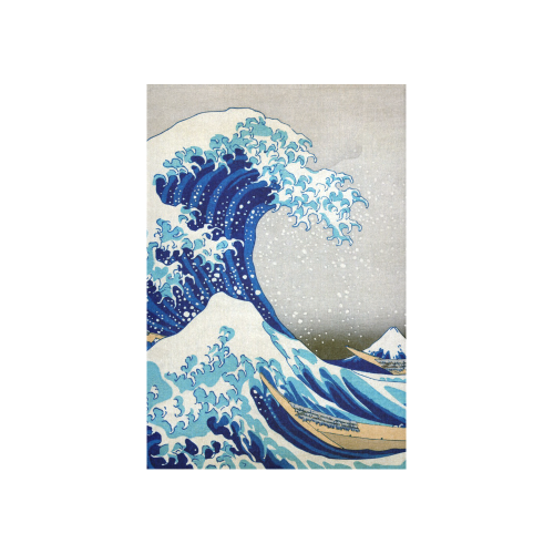 Great Wave Off Kanagawa Nature Art Cotton Linen Wall Tapestry 40"x 60"