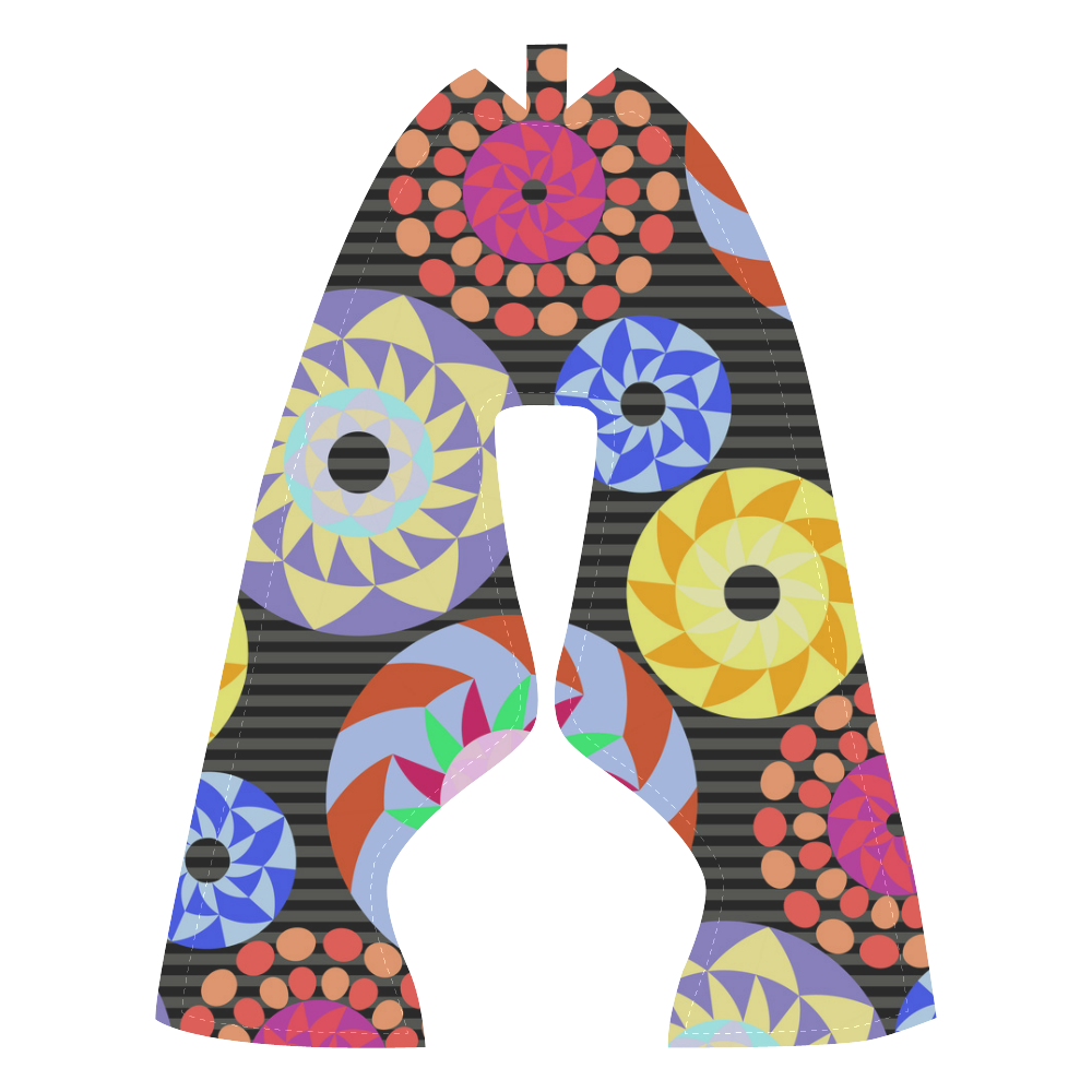 Colorful Retro Circular Pattern Women’s Running Shoes (Model 020)