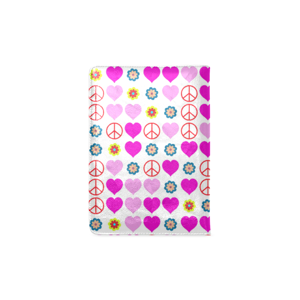 peace and love, pink Custom NoteBook A5