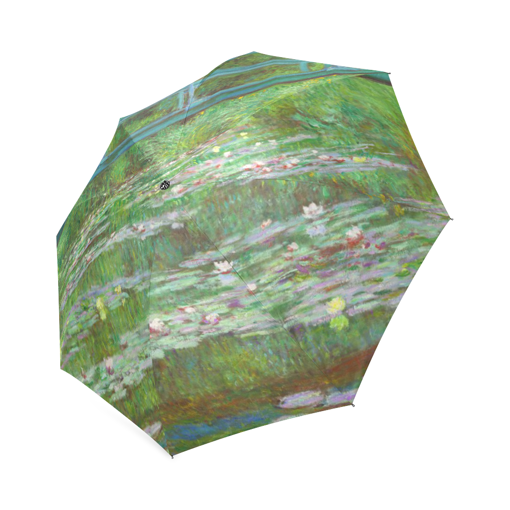Monet Japanese Bridge Water Lily Pond Foldable Umbrella (Model U01)
