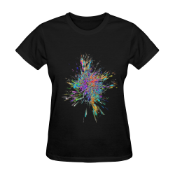 Color Big Bang by Artdream Sunny Women's T-shirt (Model T05)