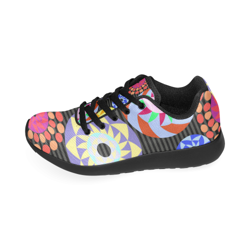 Colorful Retro Circular Pattern Women’s Running Shoes (Model 020)