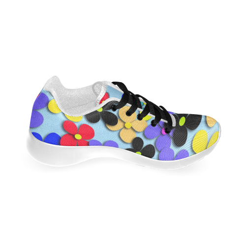 Hippie Trippy Love Peace Flowers Women’s Running Shoes (Model 020)