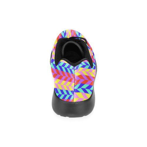 Colorful Chevron Retro Pattern Women’s Running Shoes (Model 020)