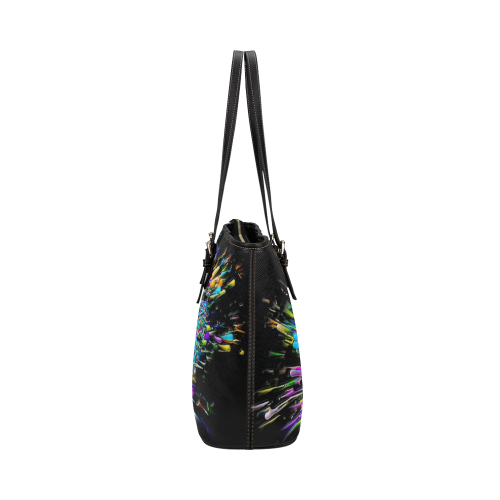 Color Big Bang by Artdream Leather Tote Bag/Small (Model 1651)