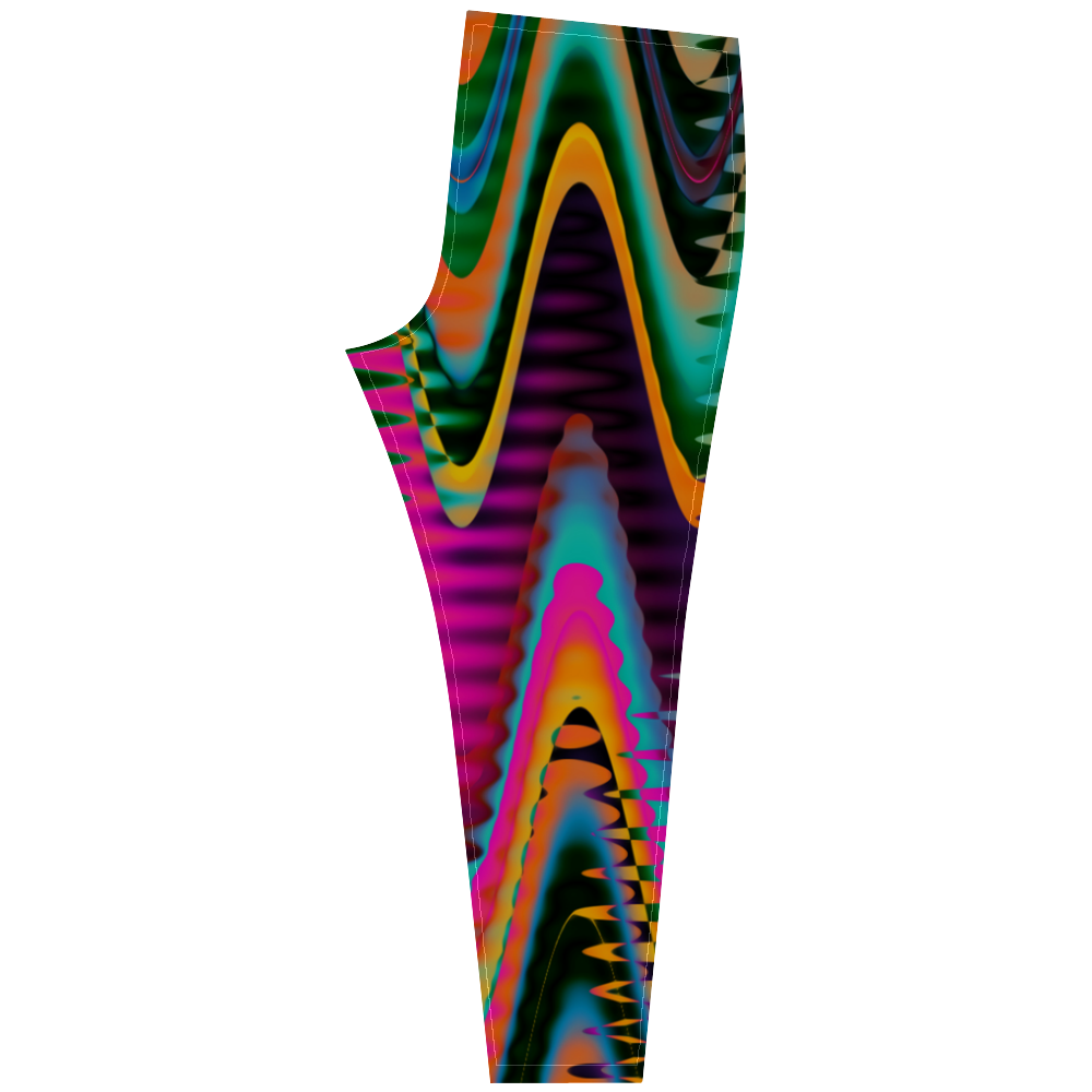 WAVES DISTORTION chevrons multicolored Cassandra Women's Leggings (Model L01)