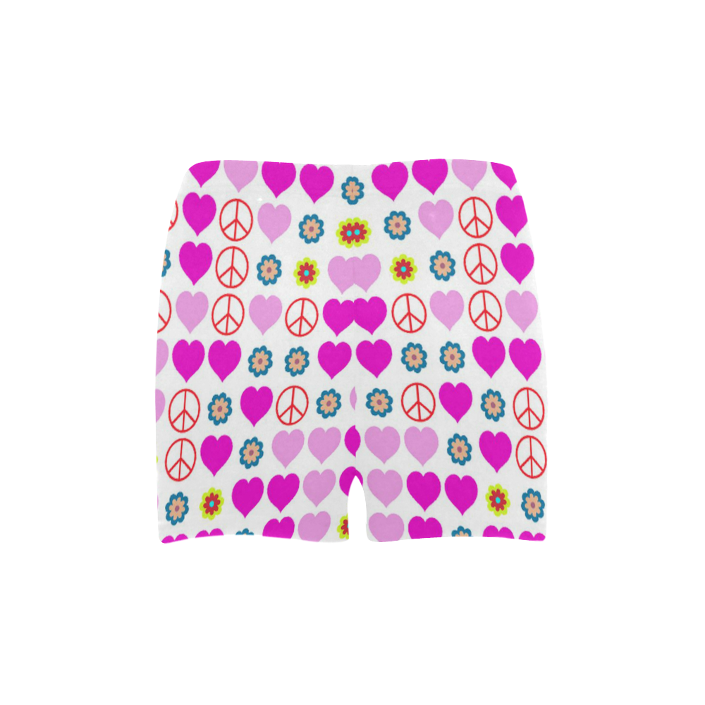 peace and love, pink Briseis Skinny Shorts (Model L04)