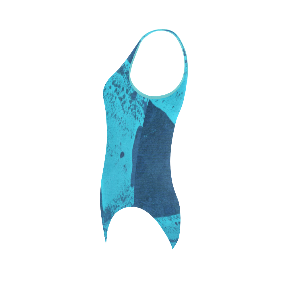 ZONE BLUE Vest One Piece Swimsuit (Model S04)